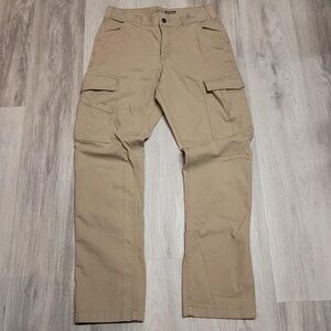 Carhartt Rugged Flex Relaxed fit Canvas Men's Tan Cargo Pants size 30x32